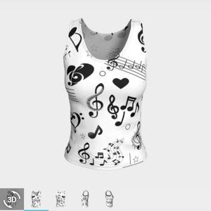 Musical Mayhem Fitted Tank Top